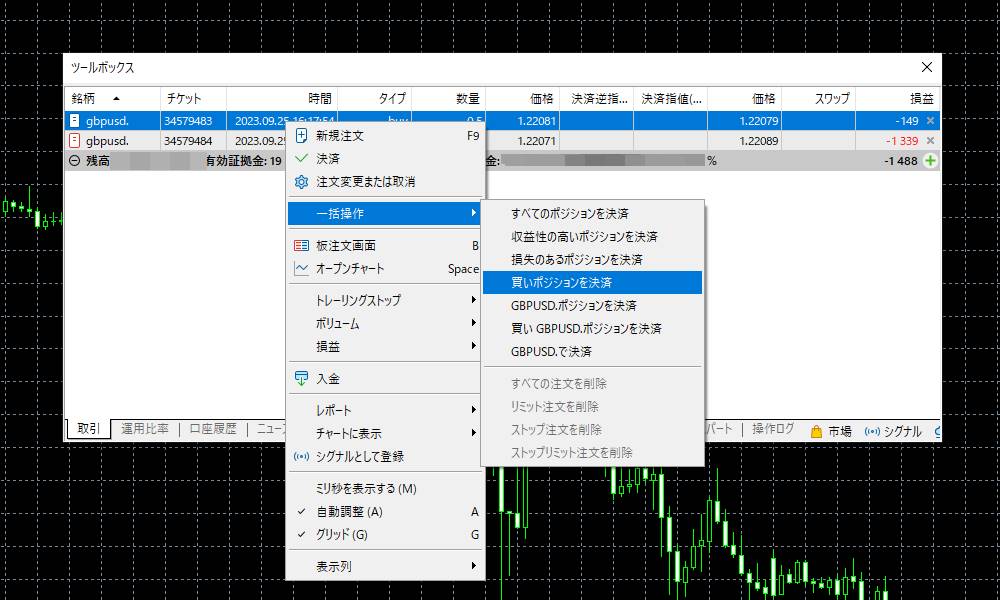 fxgtの両建て手順その3