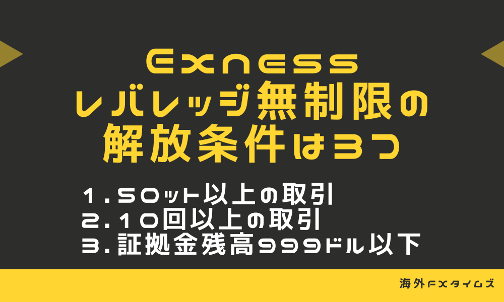 Exnessレバレッジ無制限の解放条件