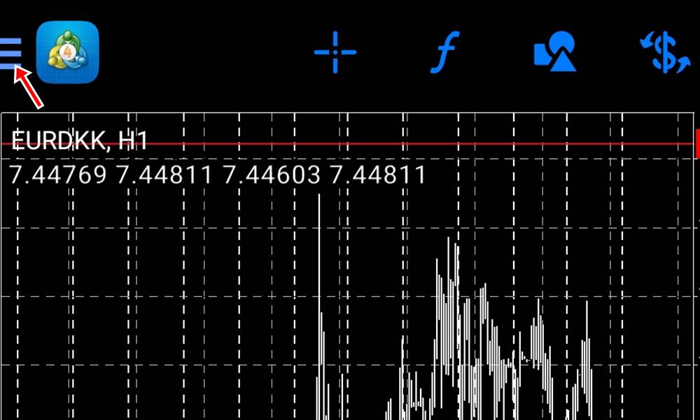 mt4/mt5アプリでチャート配色の変更その1