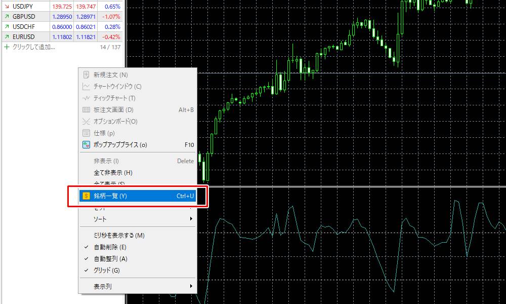 mt5で気配値表示その3