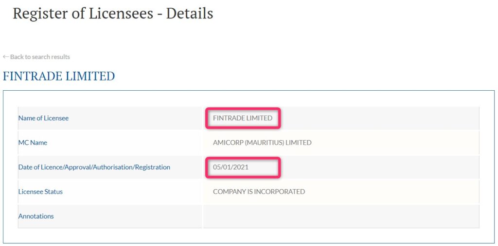 海外FX業者の金融ライセンスの登録情報