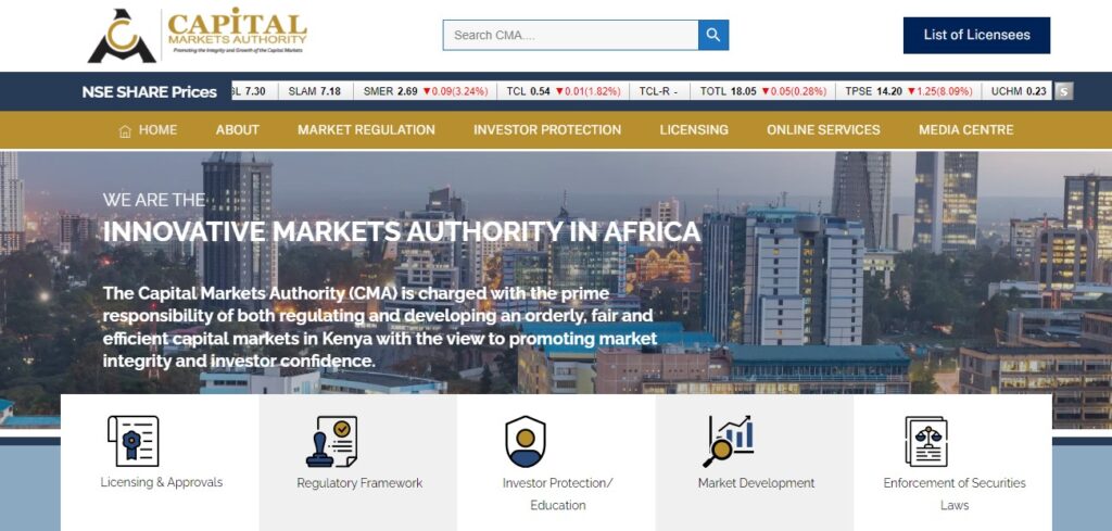 ケニア資本市場庁（CMA）