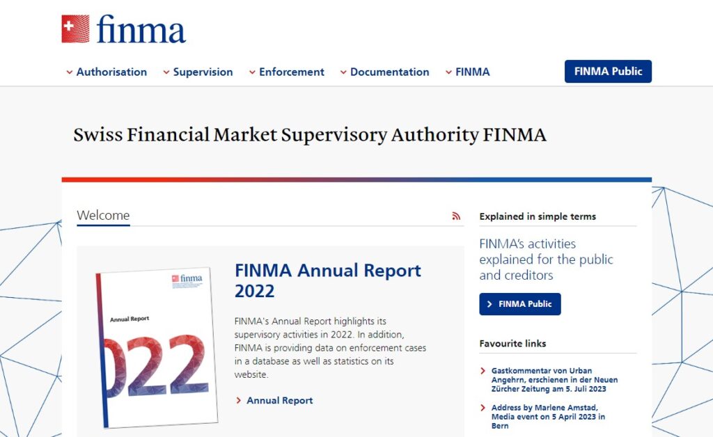 スイス連邦金融市場監督機構（FINMA）