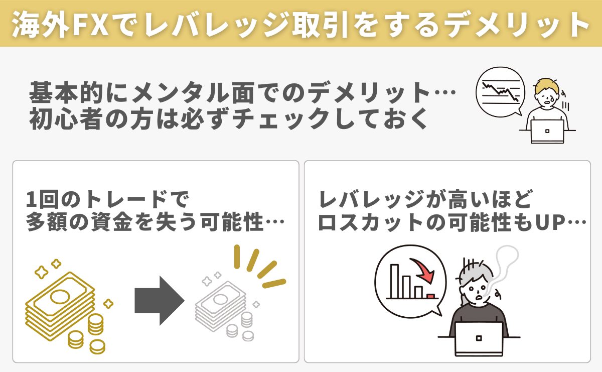 海外FXでレバレッジ取引をするデメリット